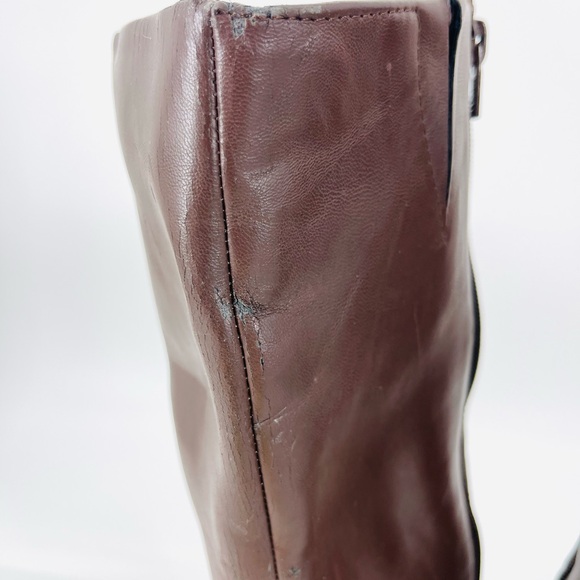 ✨*Flawed*Target Merona Brown Riding Style Knee High Boots Equestrian - Picture 13 of 16